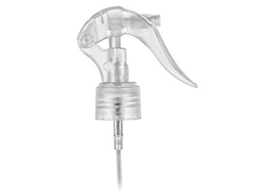 24/410 Finish, Natural, Sprayers, Mini Trigger, Fine Mist, Lock Button, 6 13/16" DT