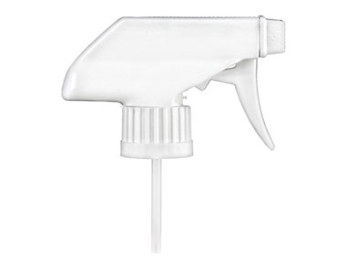 28mm Ratchet Finish, White, Sprayers, Trigger, On/Off, 8 3/4" Bent DT