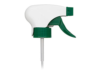 28/400 Finish, White/Green, Sprayers, Trigger, On/Off, 9 1/8" DT