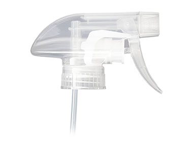 28/400 Finish, Natural, Sprayers, Trigger, Spray/Stream/Off, 8 7/8" DT