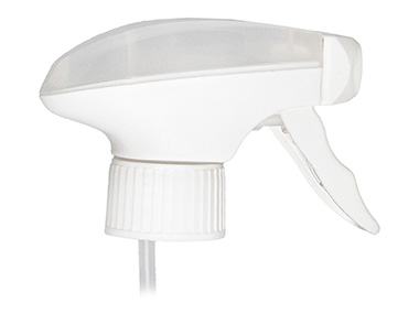 28/410 Finish, White/Natural, Sprayers, Trigger, Spray/Off, 6 9/16" DT