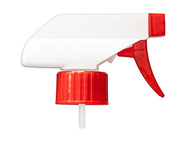 28/400 Ratchet Finish, White/Red, Sprayers, Trigger, Spray/Stream/Off, 7 1/4" DT