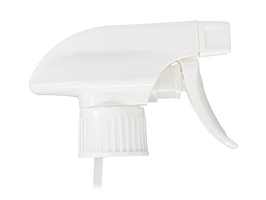 28/410 Finish, White, Sprayers, Trigger, Spray/Stream/Off, 10 1/2" DT