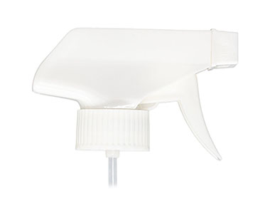 28/400 Finish, White, Sprayers, Trigger, Spray/Stream/Off, 8 7/8" DT