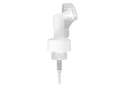 43mm Finish, White, Pumps, Foamer, Ship Clip, 5" DT