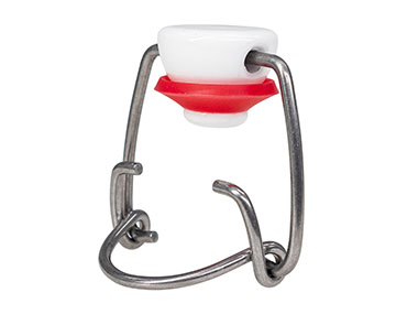 26mm Finish, White/Red, Wire Bales, Bale (Bail) -Top With Rubber Gasket