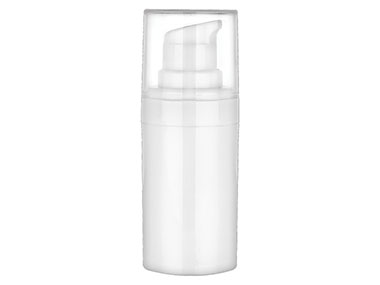 15 mL, 30mm Finish, White, Sets, Bottles/Pumps, PP, Airless Cylinder Round