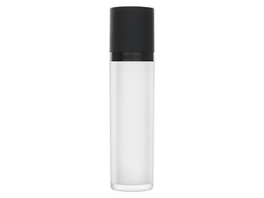 50 mL, 30mm Finish, Frosted/Matte Black, Sets, Bottles/Pumps/Collars/Overcaps, Other, Airless Cylinder Round