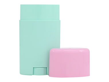 50 mL, Teal/Pink, Sets, Bottles/Bases, PP, Deodorant Style Oval