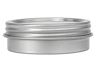 1 oz., 50mm Finish, Silver, Sets, Tins/Lids, Round, 1 15/16" Dia X 5/8" Tall
