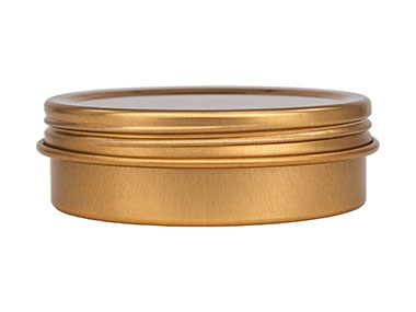 2 oz., 63mm Finish, Gold, Sets, Tins/Lids, Round, 2 7/16" Dia X 13/16" Tall