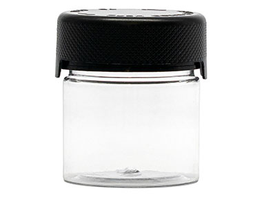 2 oz., 49/400 Finish, Clear/Black, Sets, Jars/Caps, PET, Straight Sided, Single Wall Round