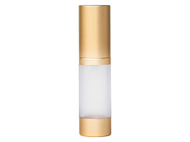 60 mL, 20/415 Finish, Gold/Frosted, Sets, Bottles/Pumps, Other, Airless Cylinder Round
