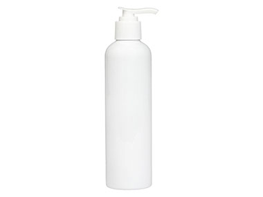 8 oz., 24/410 Finish, White, Set, Bottles/Pumps, PET, Bullet